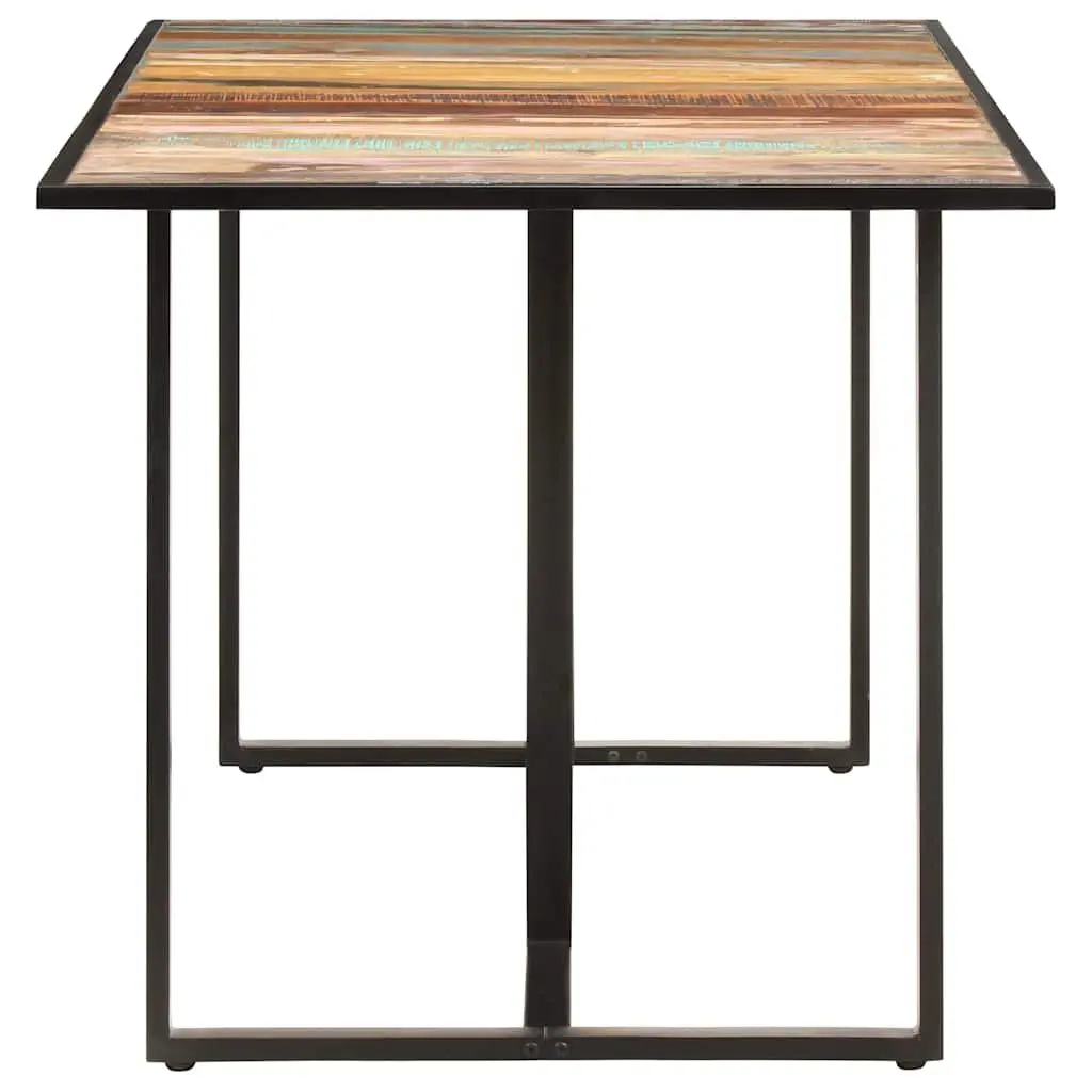 Dining Table 160 cm Solid Reclaimed Wood Industrial Kitchen Brown