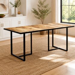 180 cm Solid Mango Wood Dining Table