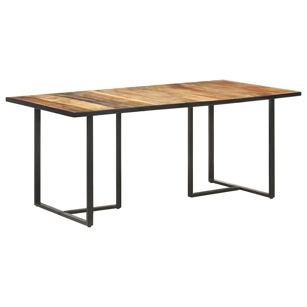 Dining Table 180 cm Solid Mango Wood Industrial Kitchen Furniture Brown