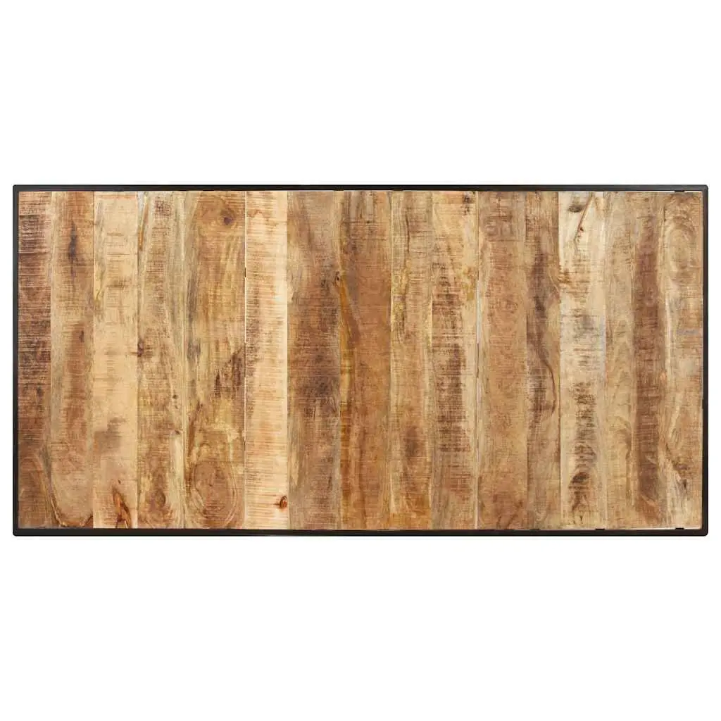 Dining Table 180 cm Solid Mango Wood Industrial Kitchen Furniture Brown