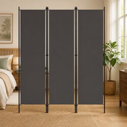 3-Panel Room Divider Anthracite Freestanding Partition Privacy Screen Folding
