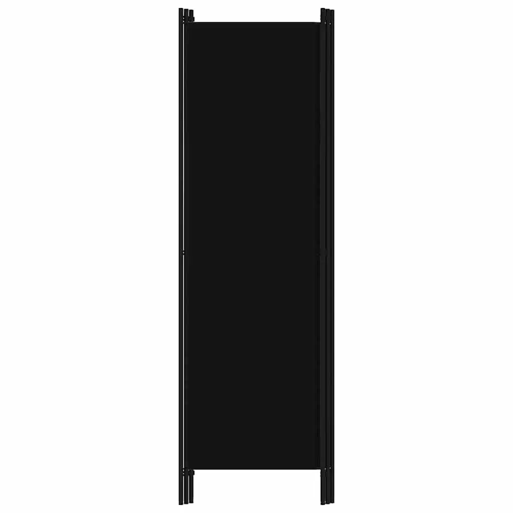 3-Panel Room Divider Black Freestanding Folding Privacy Screen