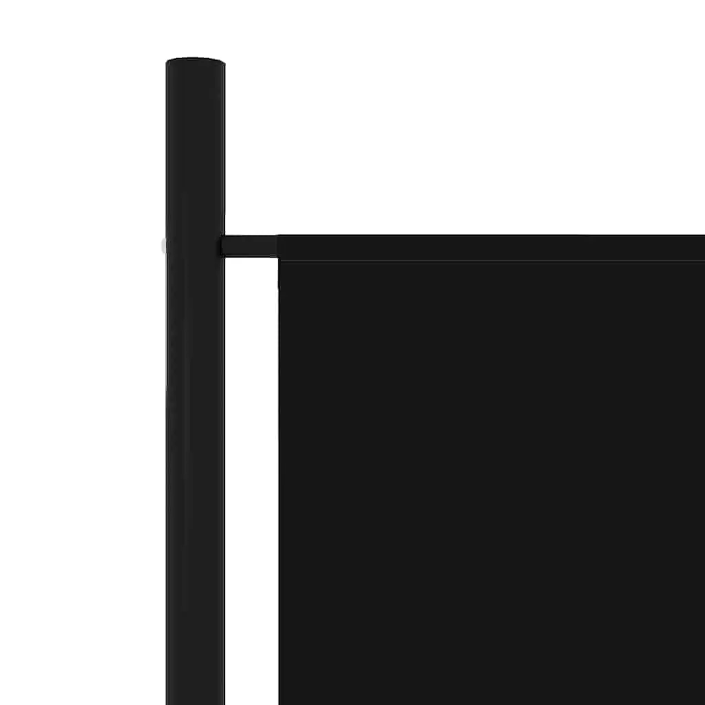 3-Panel Room Divider Black Freestanding Folding Privacy Screen