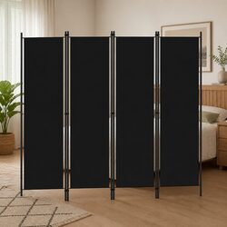 Compact 4-Panel Privacy Screen, Freestanding Design