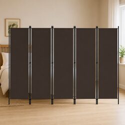 Compact 5-Panel Room Divider with Folding Convenience