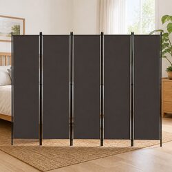 5-Panel Room Divider Anthracite Freestanding Partition Privacy Screen Folding