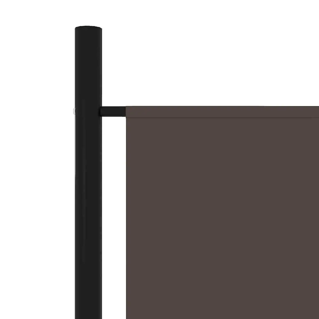 6-Panel Room Divider Brown Freestanding Privacy Screen Folding Decorative