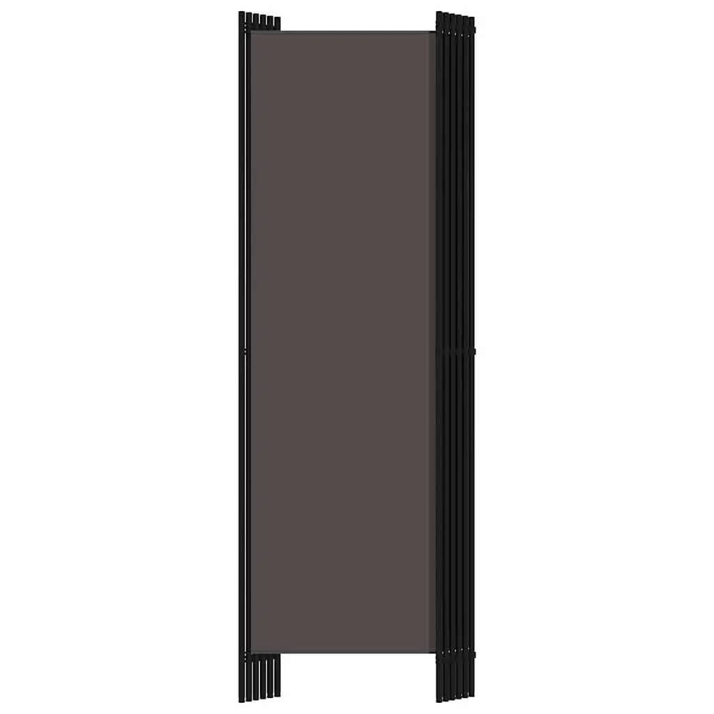 6-Panel Room Divider Anthracite Freestanding Folding Privacy Screen