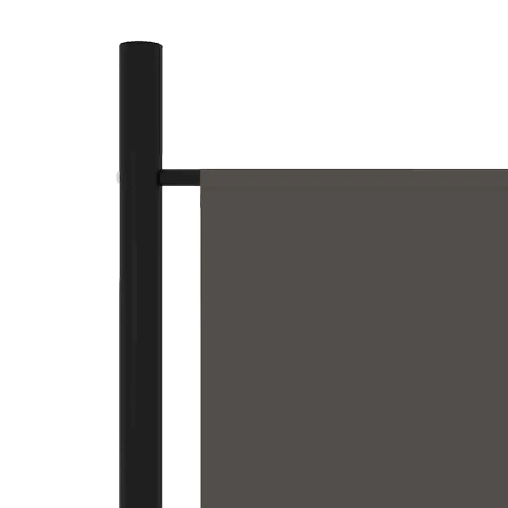 6-Panel Room Divider Anthracite Freestanding Folding Privacy Screen