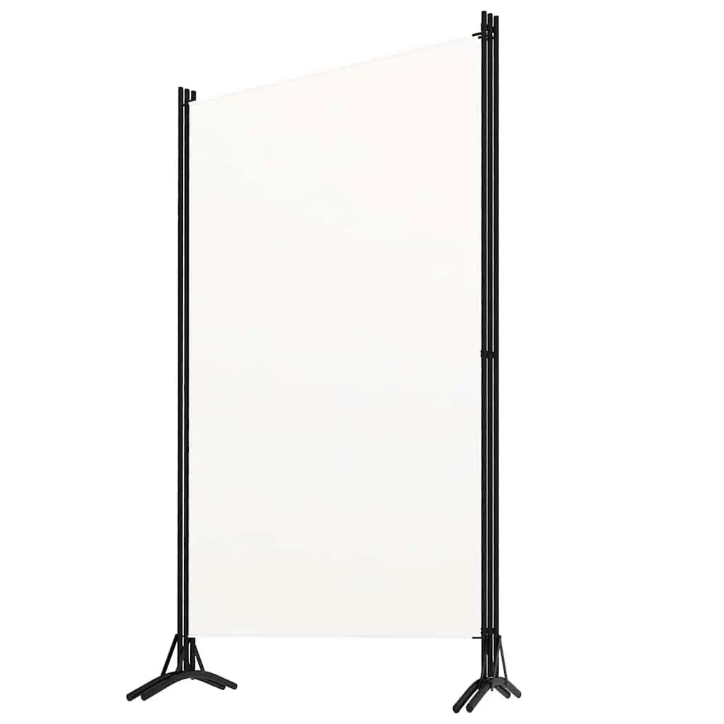 3-Panel Room Divider White Foldable Privacy Screen Partition 260 x 180 cm Fabric