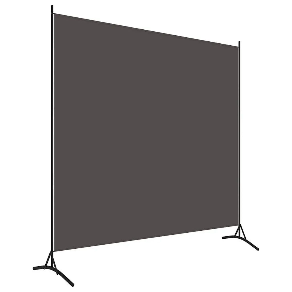 Room Divider Screen Anthracite 175x180 cm Fabric Privacy Partition Folding Panel