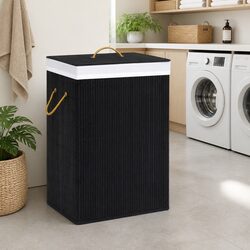 Compact Bamboo Laundry Basket: Simple and Functional