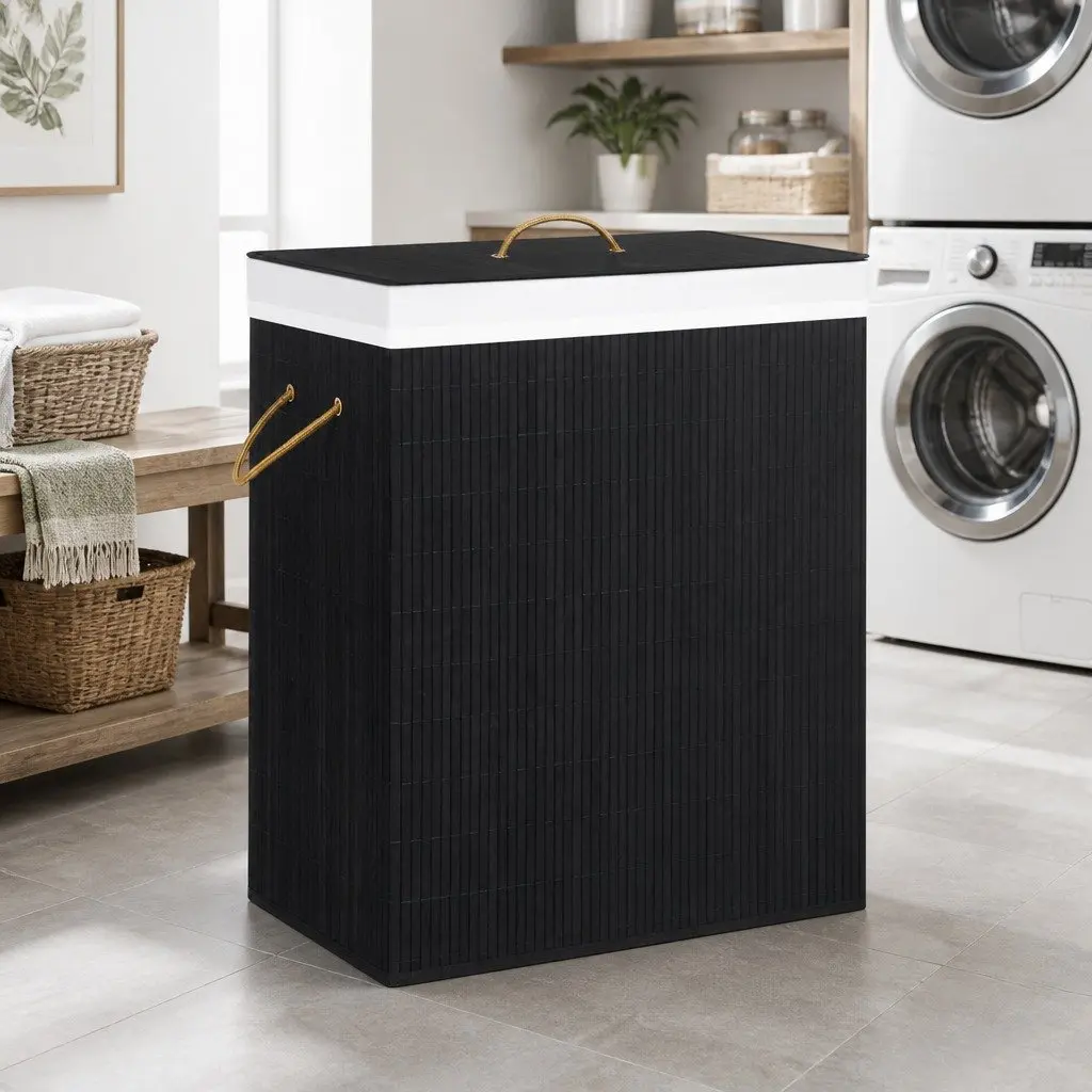 Bamboo Laundry Basket with 83L Capacity