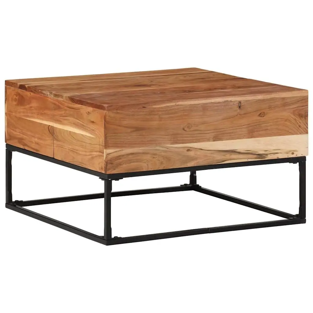 Coffee Table Brown 68x68x41cm Solid Acacia Wood Living Room Accent Furniture