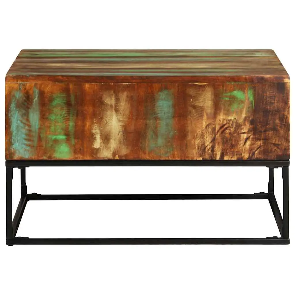 Coffee Table Brown 68x68x41 cm Handmade Solid Reclaimed Wood with Iron Legs