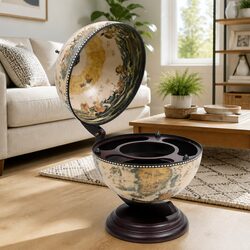 Globe Bar Cabinet with Spacious Storage