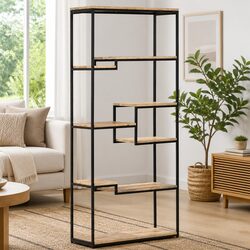 Concise Bookcase 80x30x180 cm, Industrial Charm