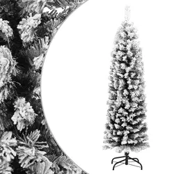 Compact 150cm Slim Christmas Tree with Flocked Snow