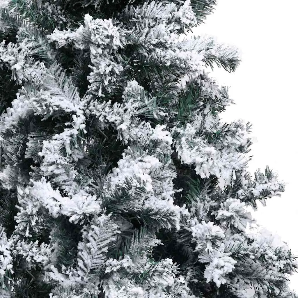 Artificial Christmas Tree Green 180cm Flocked Snow PVC Branches Metal Stand