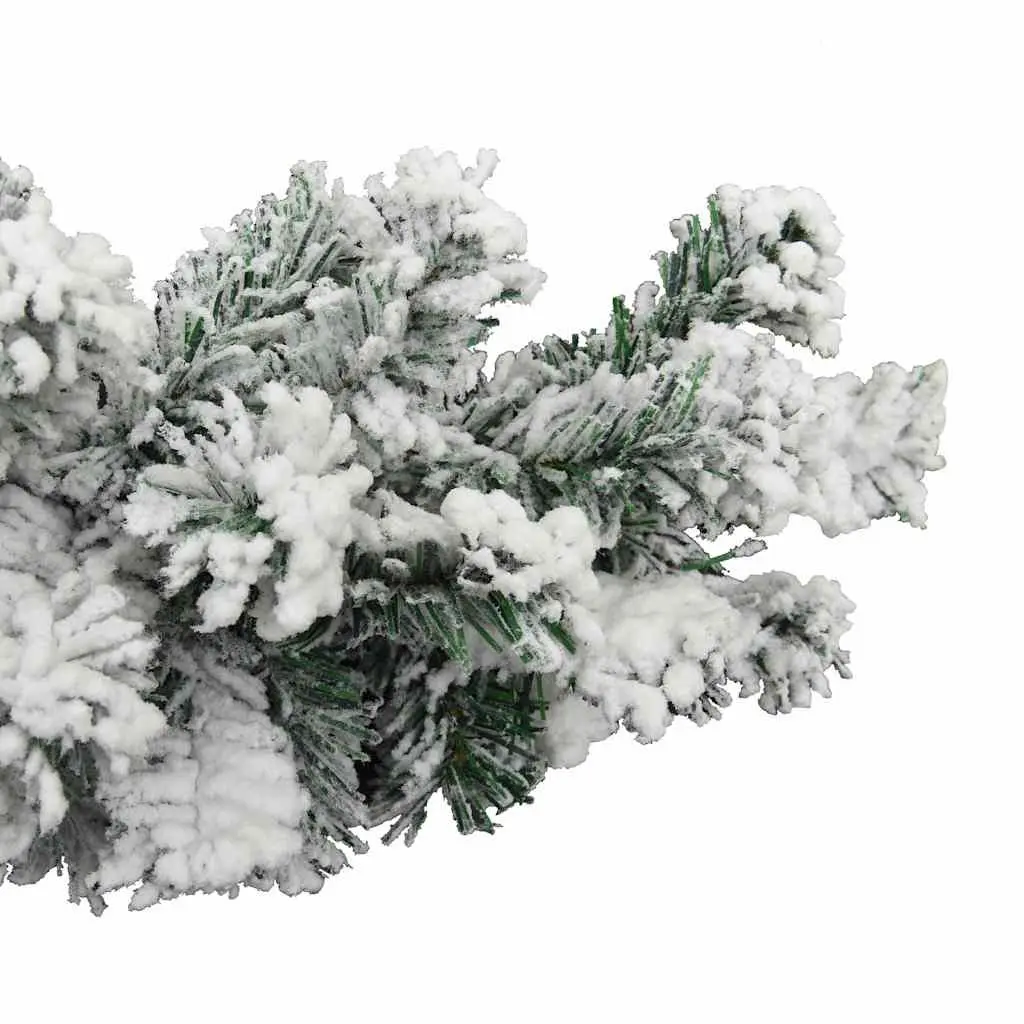 Christmas Garland Green 10m Flocked Snow Indoor Outdoor Holiday Decoration