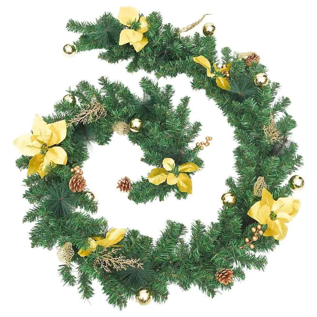 Christmas Garland Green 2.7m LED Lights Indoor Outdoor Holiday Decor