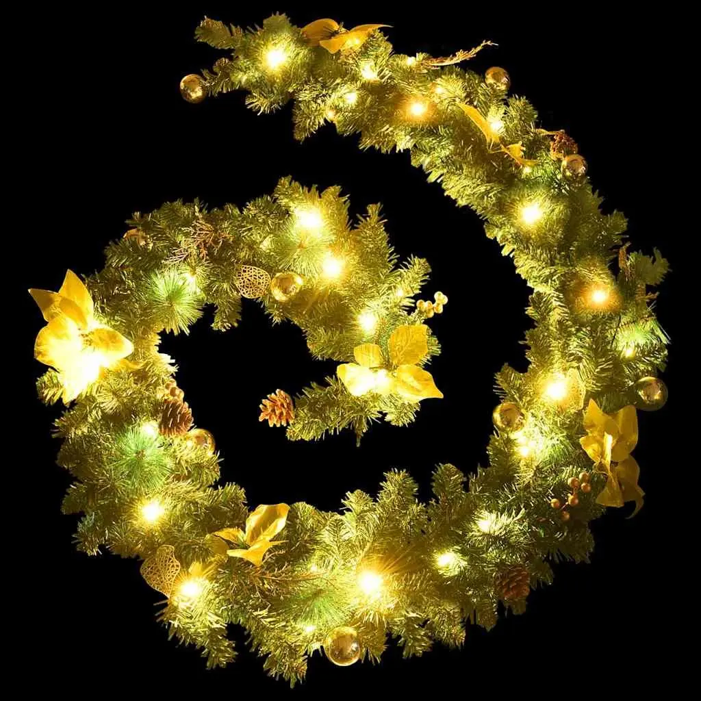 Christmas Garland Green 2.7m LED Lights Indoor Outdoor Holiday Decor