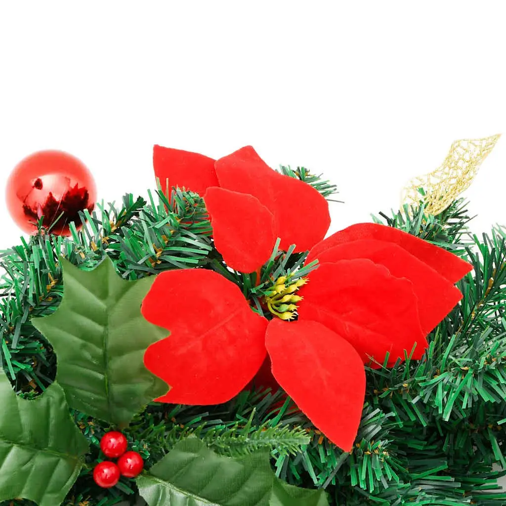 Christmas Garland Green 2.7m LED Lights PVC Indoor Outdoor Holiday Decor