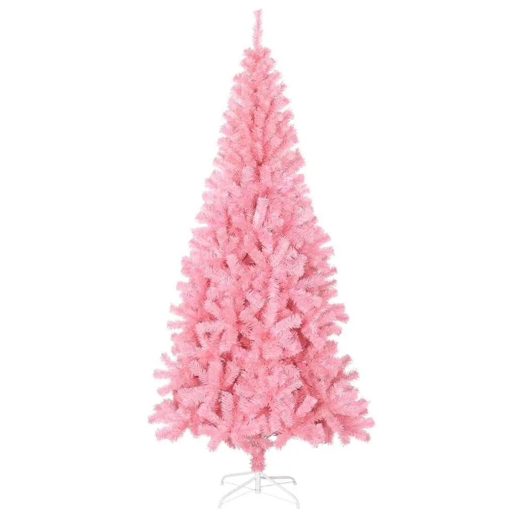 Pink Artificial Christmas Tree 210cm Festive Indoor Decor Seasonal Holiday