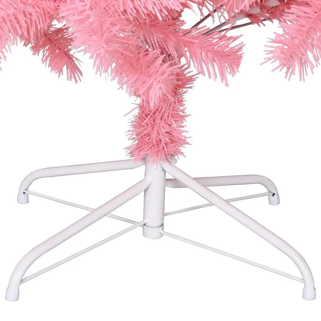 Pink Artificial Christmas Tree 210cm Festive Indoor Decor Seasonal Holiday
