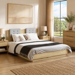 Concise and Stylish Bed Frame with LED Lights