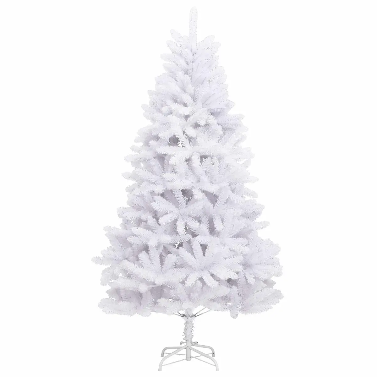 Artificial Christmas Tree White 180cm Hinged Branches Holiday Seasonal