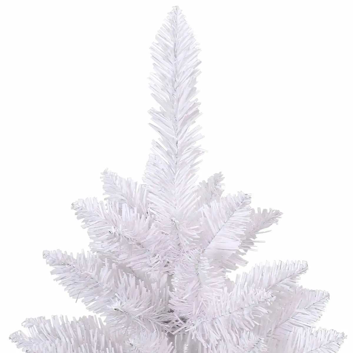 Artificial Christmas Tree White 180cm Hinged Branches Holiday Seasonal