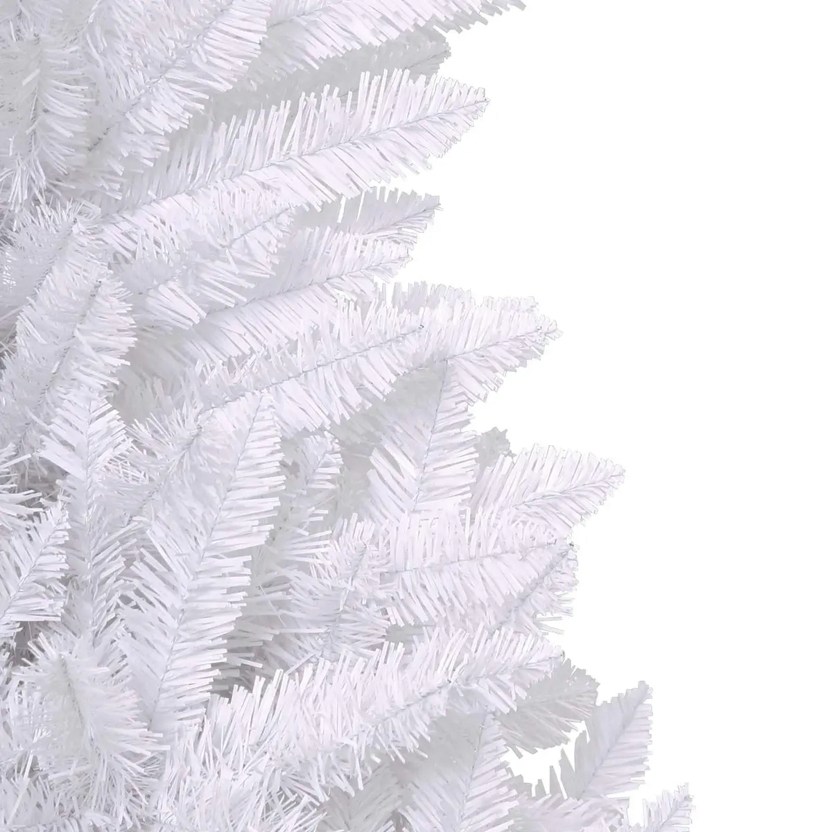 Artificial Christmas Tree White 180cm Hinged Branches Holiday Seasonal