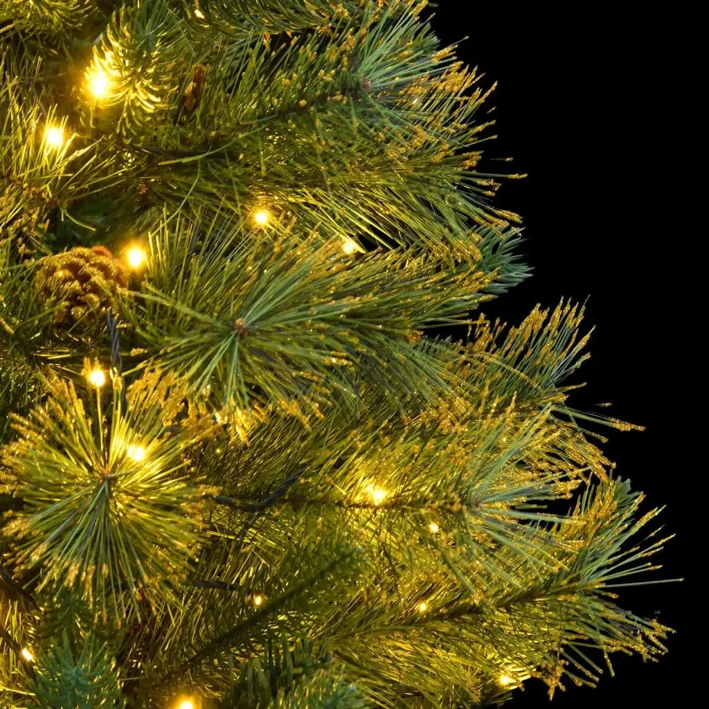 Artificial Christmas Tree Green 120cm Hinged Construction 150 LEDs 8 Lighting Modes