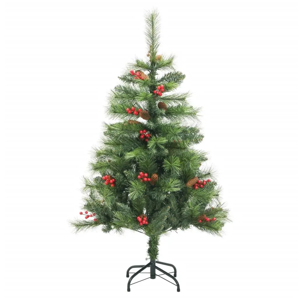 Artificial Christmas Tree Green 120cm Hinged Construction 150 LEDs 8 Lighting Modes