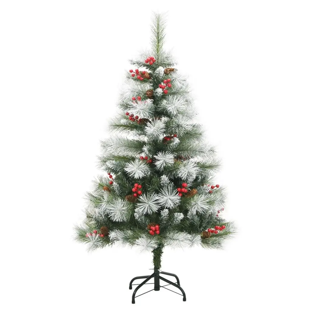 Artificial Christmas Tree Green 120cm 150 LEDs Hinged Branches 8 Lighting Modes