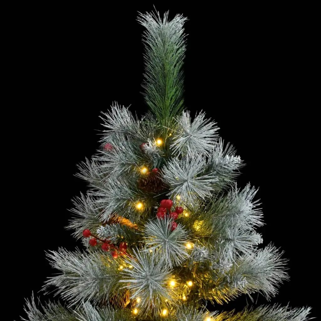 Artificial Christmas Tree Green 120cm 150 LEDs Hinged Branches 8 Lighting Modes