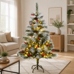 150cm Hinged Christmas Tree with Multi-Mode LEDs