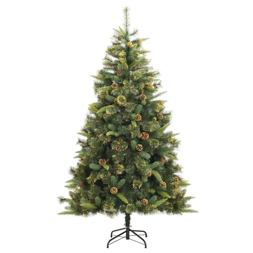 Artificial Christmas Tree Green 180cm Hinged Construction 300 LEDs 8 Lighting Modes