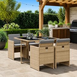 Compact and Stylish 5-Piece Garden Dining Set