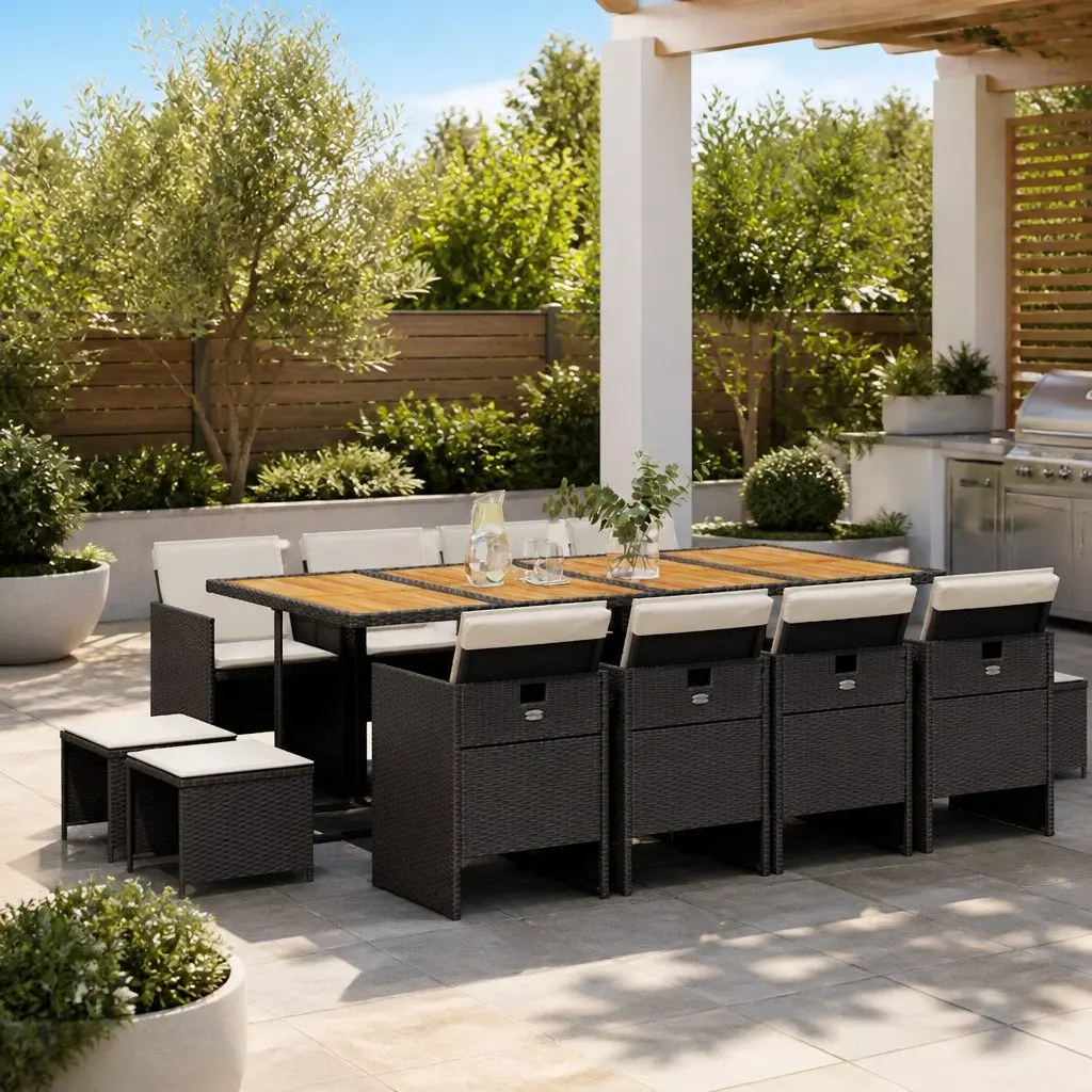 Outdoor Dining Set with 13 Essential Pieces