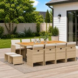 Compact and Functional 13 Piece Outdoor Dining Set