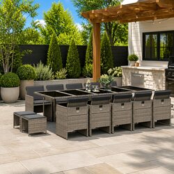 Get This Stylish 15-Piece Outdoor Dining Set Today