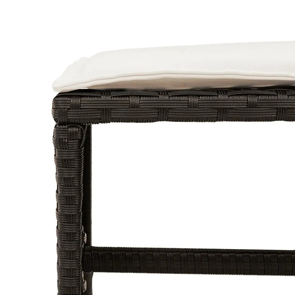 Garden Dining Set 15 Piece Outdoor Furniture Black PE Rattan Table Chairs