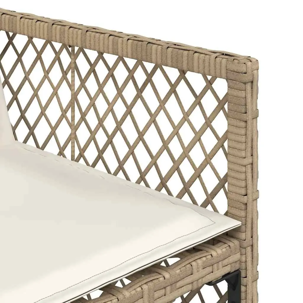 Garden Dining Set 5 Piece Outdoor Furniture with Cushions Beige Patio Table