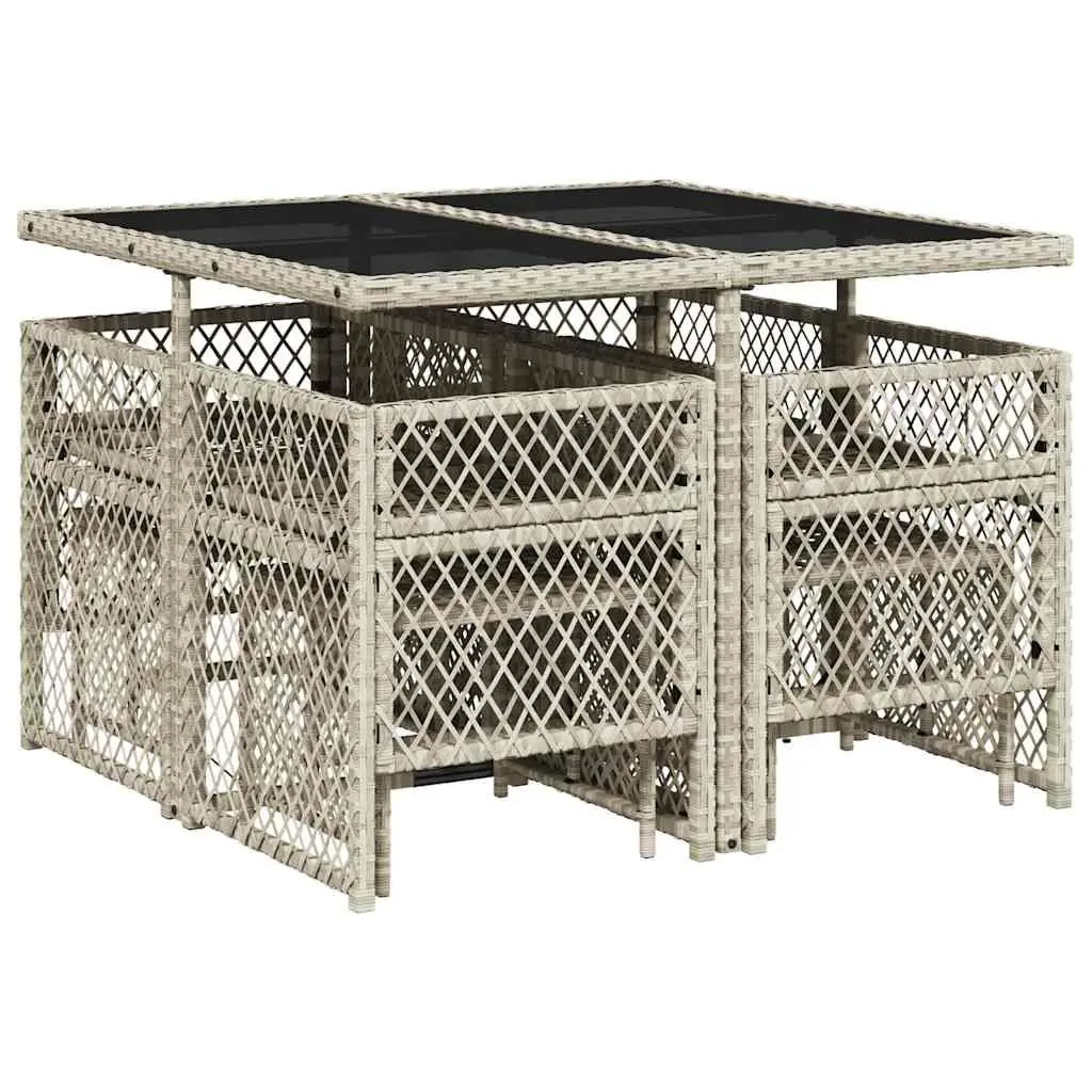 Garden Dining Set 9 Piece Outdoor Furniture Patio Table Chairs with Cushions