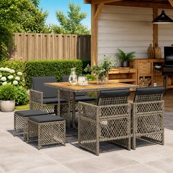 Compact 9 Piece Garden Dining Set for Outdoor Spaces