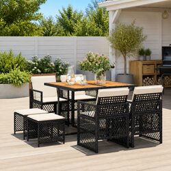 Compact 9-Piece Dining Set for Outdoor Fun