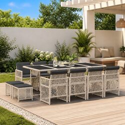 Concise 13 Piece Garden Dining Set Overview