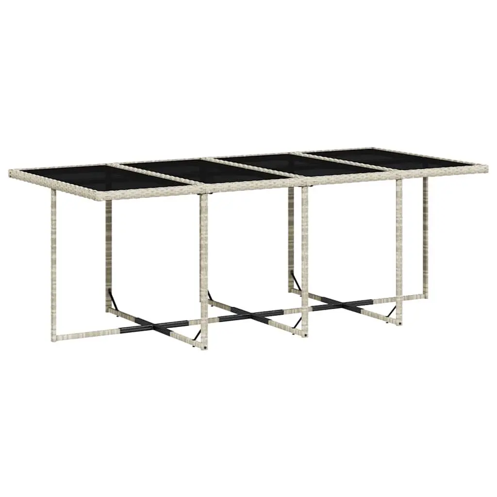 Garden Dining Set 13 Piece Outdoor Furniture Grey Poly Rattan Patio Table